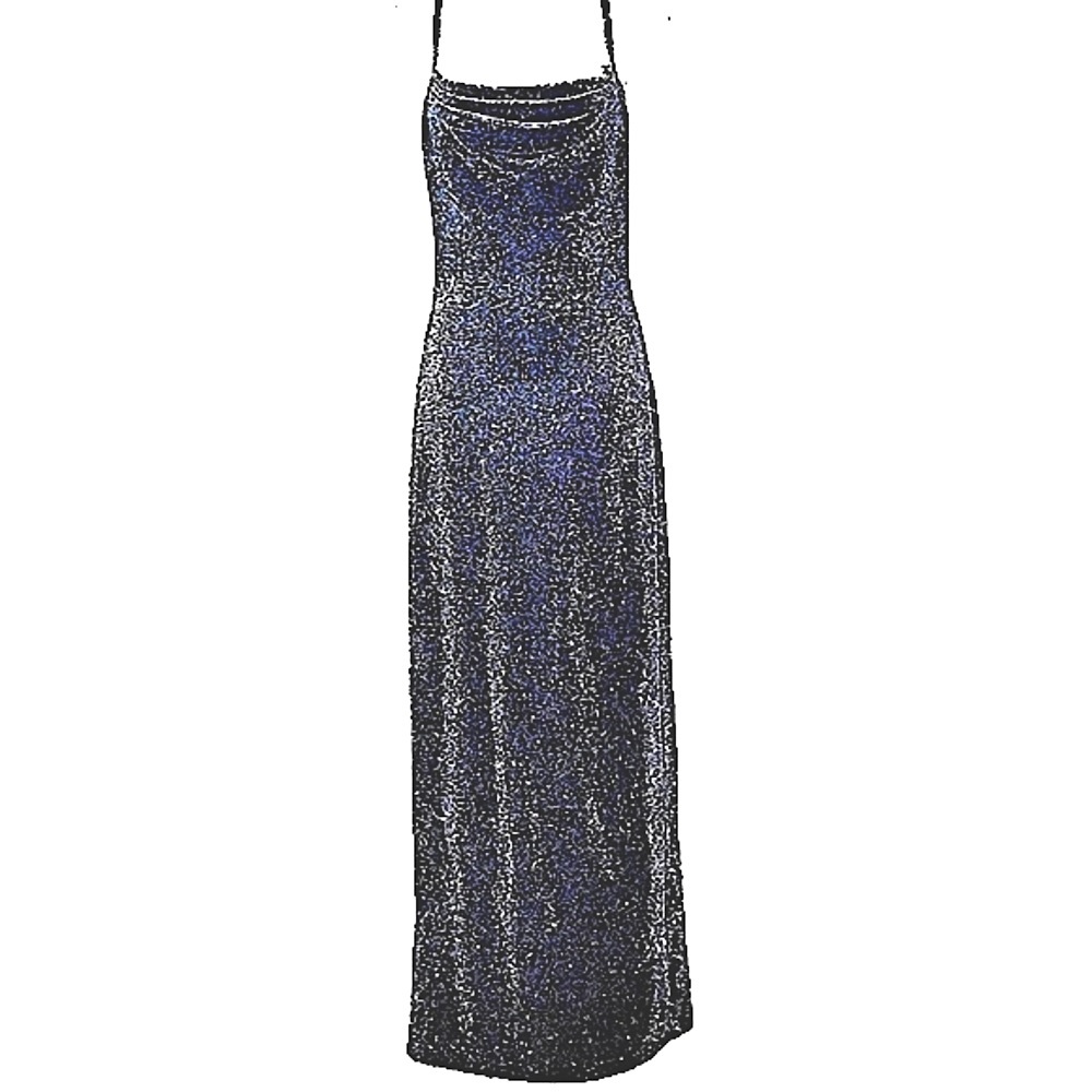 All that Jazz Navy Blue Sequin Maxi Dress